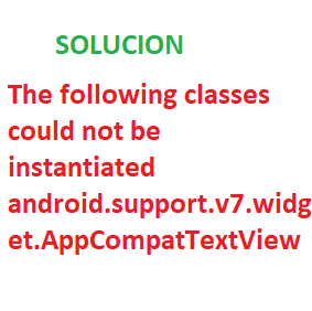 Solución: The following classes could not be instantiated